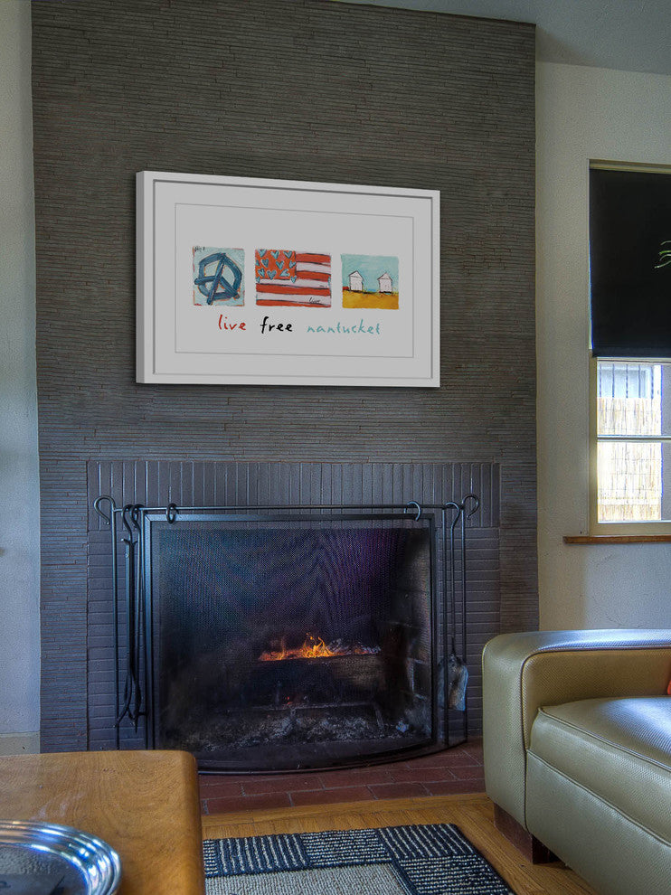 "Live Free Nantucket" Painting Print in Frame by Tori Campisi