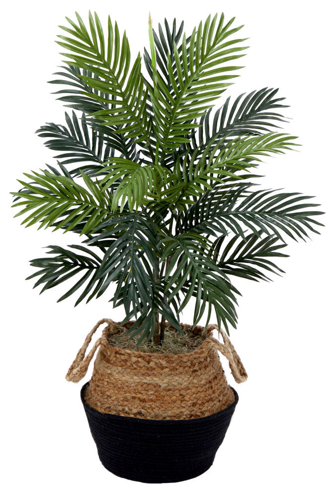 3ft. Artificial Areca Palm Tree with Handmade Jute & Cotton Basket DIY KIT
