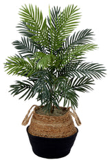 3ft. Artificial Areca Palm Tree with Handmade Jute & Cotton Basket DIY KIT