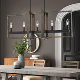 Vanity Art 5-Light Kitchen Island Linear Pendant