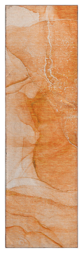 Premium Machine Washable Mayfield AMF507 Orange 2'3" x 7'6" Runner Rug