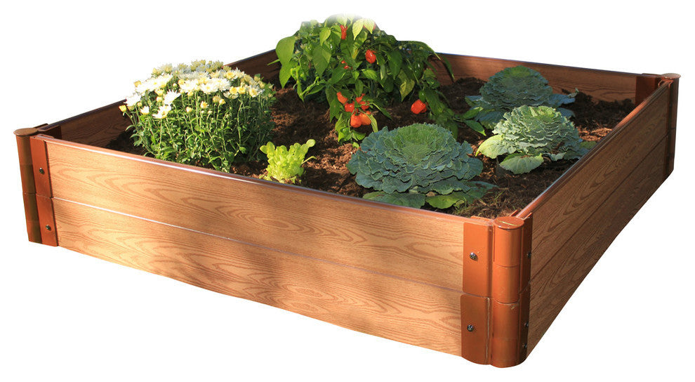 Classic Sienna Raised Garden Bed 4'x4'x11", 1" profile