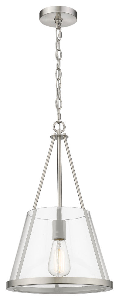 Innovations 383-1S-SN-G384A-12CL-LED 1 Light Mini Pendant, Brushed Satin Nickel