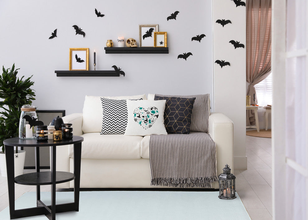 Halloween Heart Accent Pillow, Desert Turquoise, 26"x26"