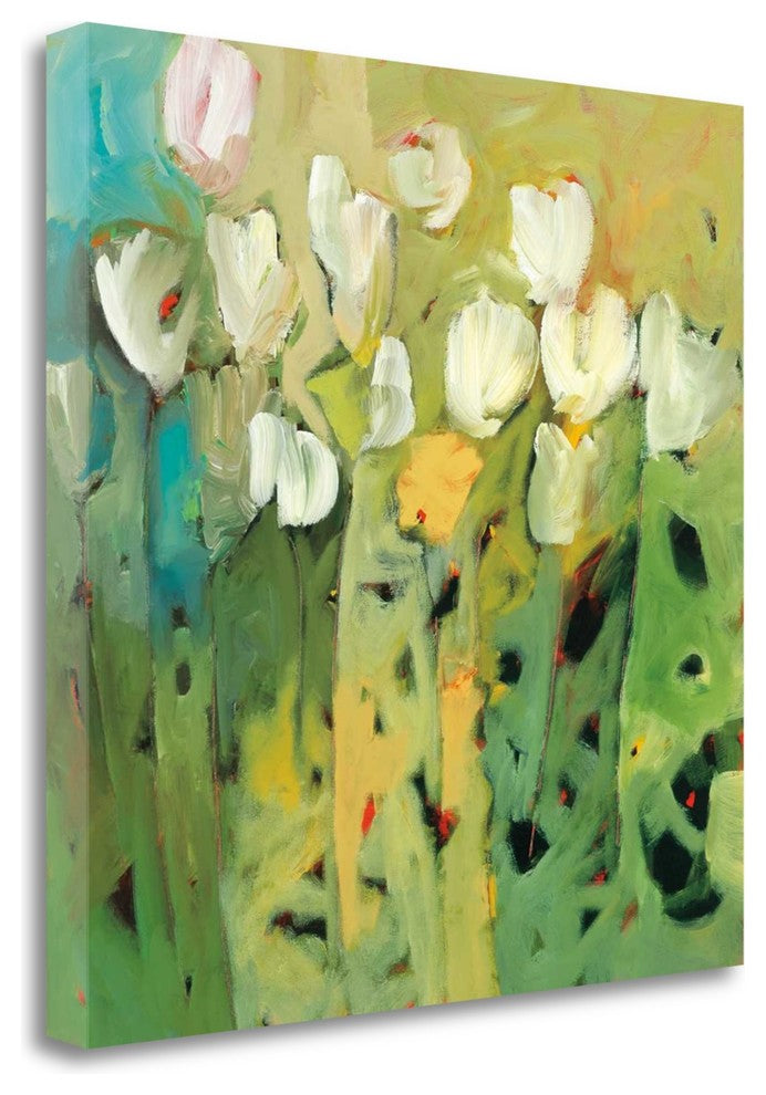 "White Tulips II" By Jennifer Harwood, Giclee Print on Gallery Wrap Canvas
