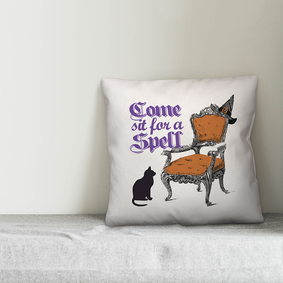 Come Sit For A Spell Throw Pillow