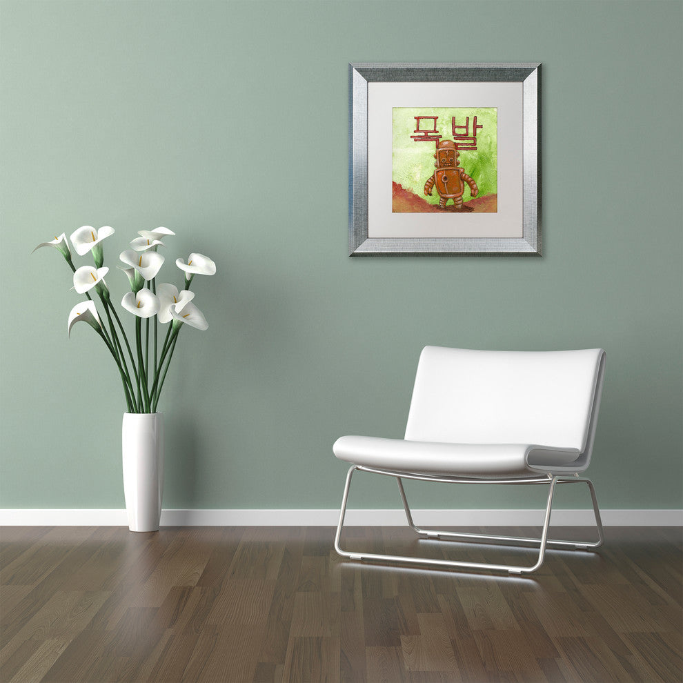 Explosion' Matted Framed Art, Silver Frame, White Matte, 11x11