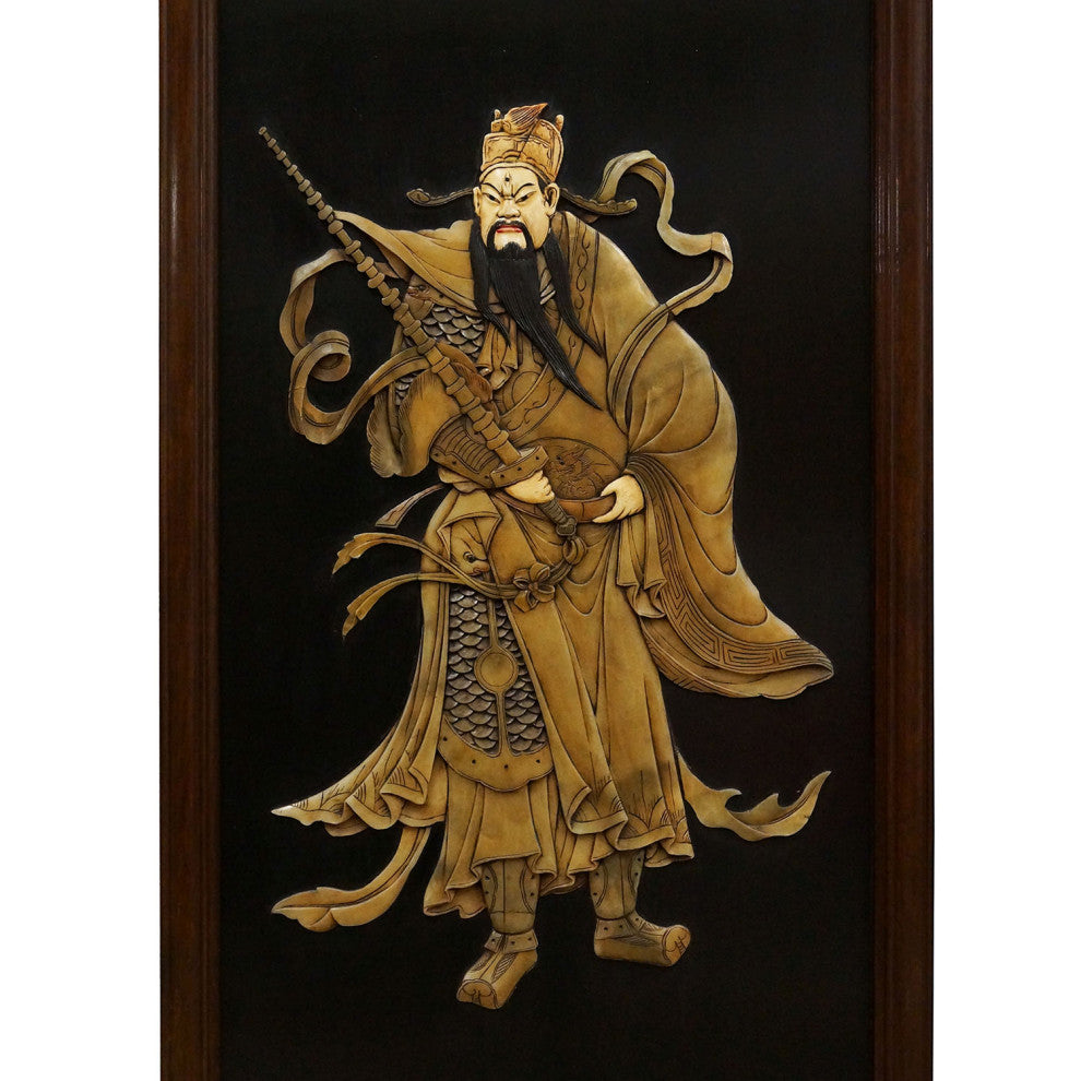 Consigned Early 20 Century Antique Chinese Rosewood with Jade inlay Wall Plaques