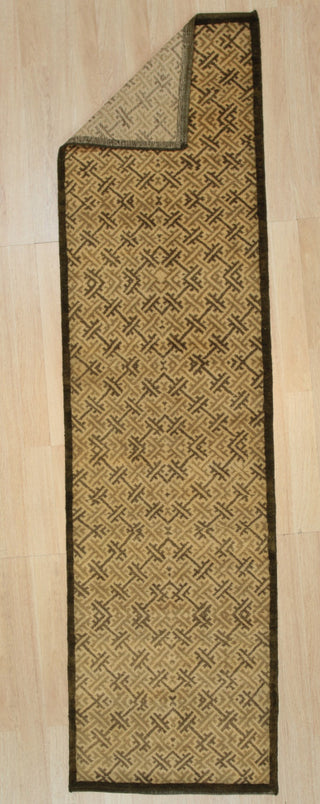 Handmade Wool Black Transitional All Over Ningxia Rug, 2'8x9'10