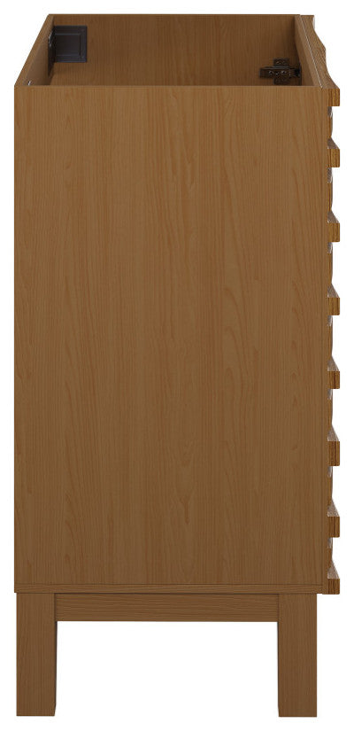 Cascade 24'' Bathroom Vanity, Brown Oak Cabinet