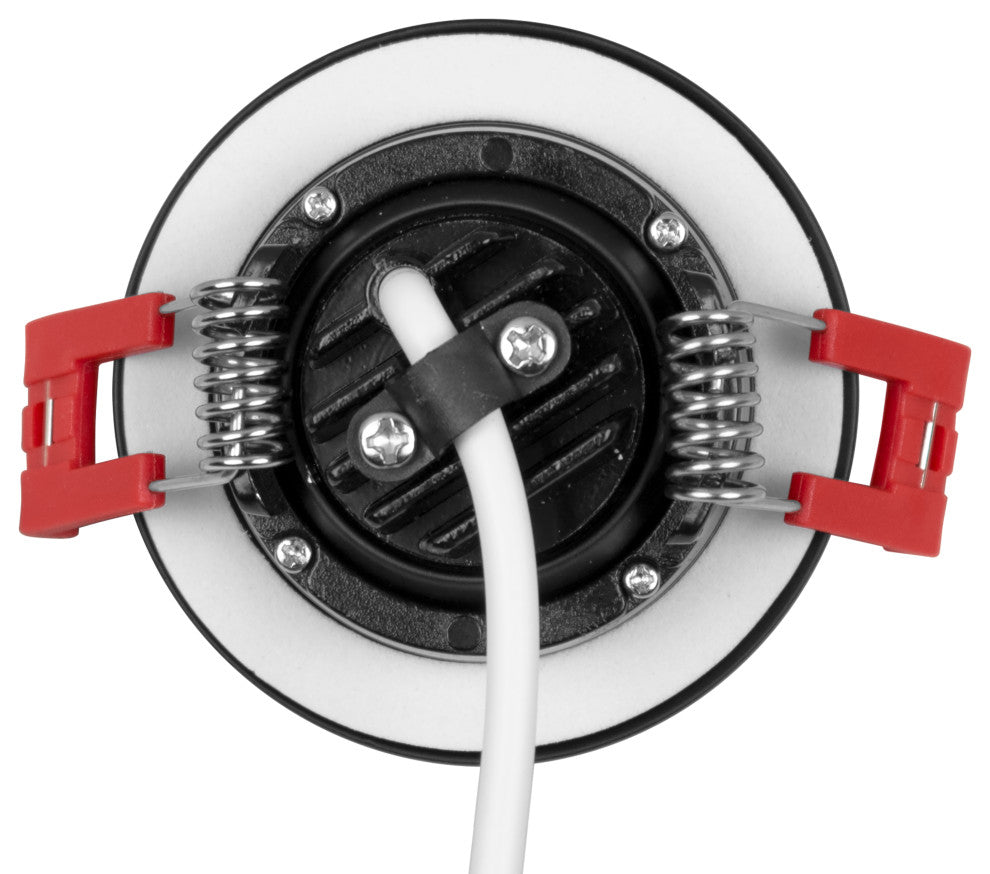 2" LED Gimbal Recessed Downlight, Black, 2700k