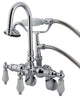 Kingston Brass Adjustable Center Wall Mount Tub Faucet, Polished Chrome
