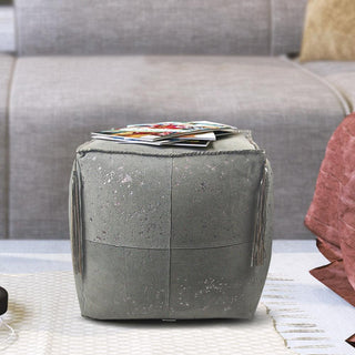 Metallic Dappled Pouf