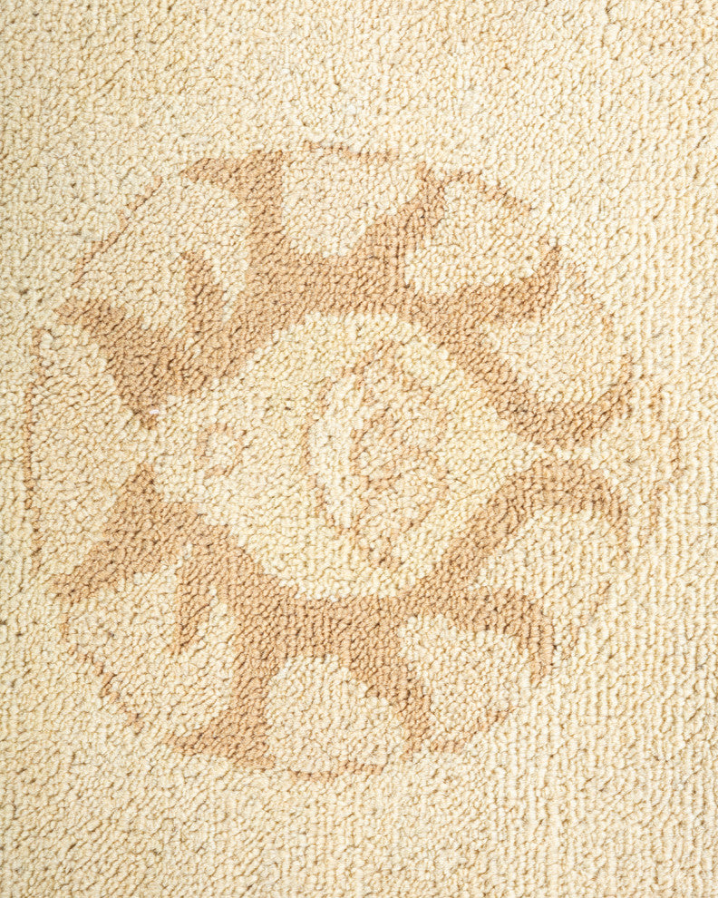Eclectic, One-of-a-Kind Hand-Knotted Area Rug Ivory, 9' 1" x 12' 0"