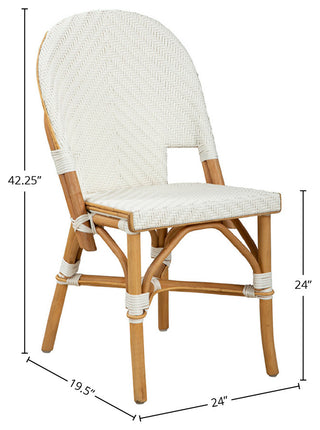 Jade 42" Tall Counter Stool, White
