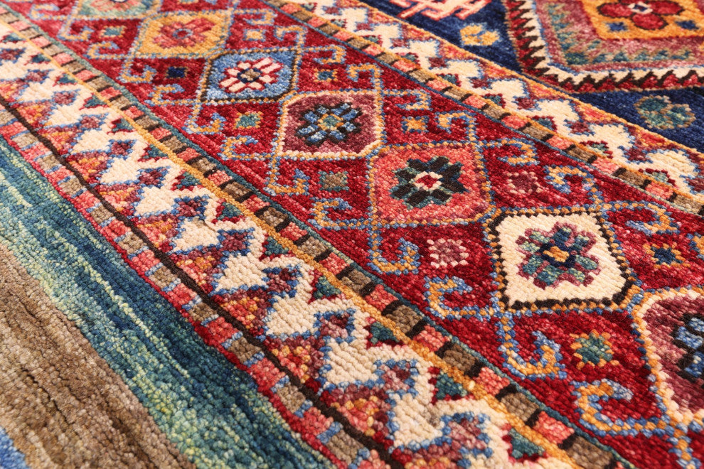 10' 0" X 12' 10" Super Kazak Khorjin Hand-Knotted Rug Q5239