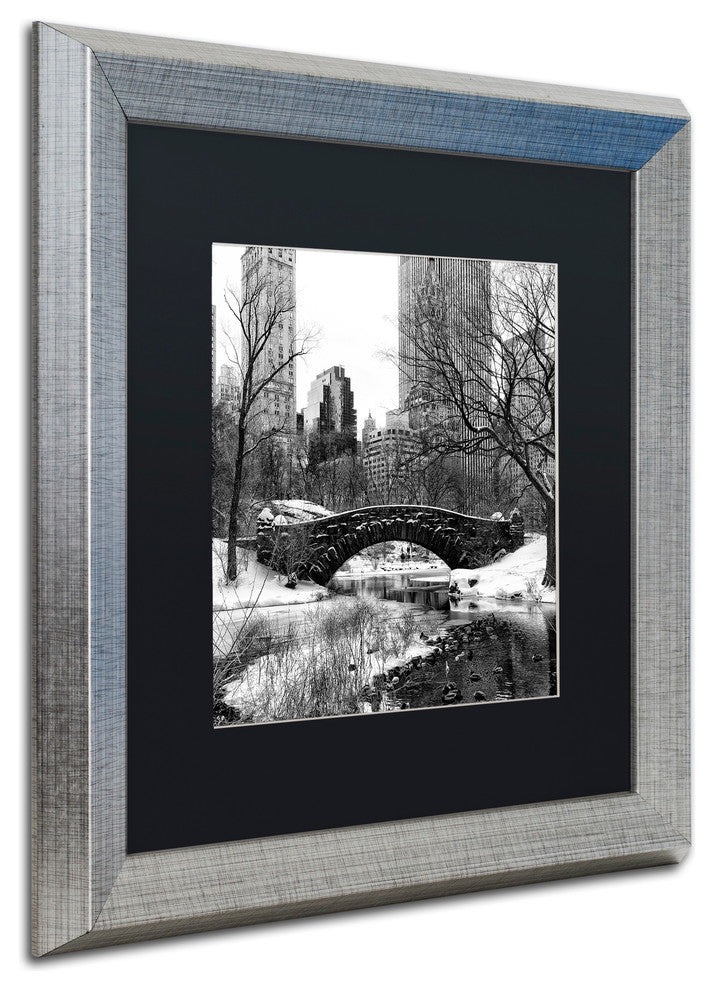 Philippe Hugonnard 'Gapstow Bridge Central Park' Matted Framed Art, 16x16