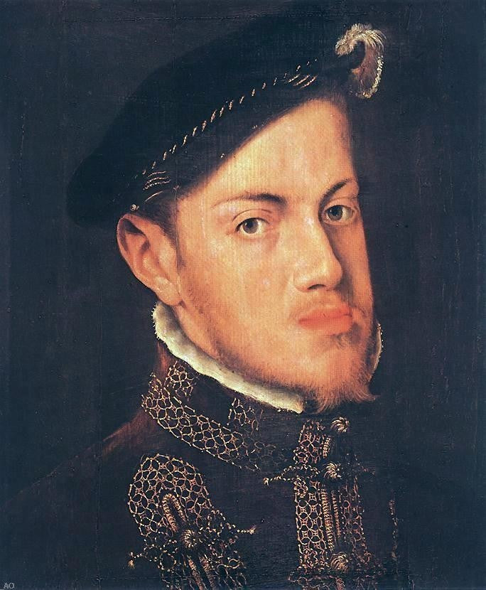 Anthonis Mor Van Dashorst Portrait of the Philip II King of Spain Canvas Wrap