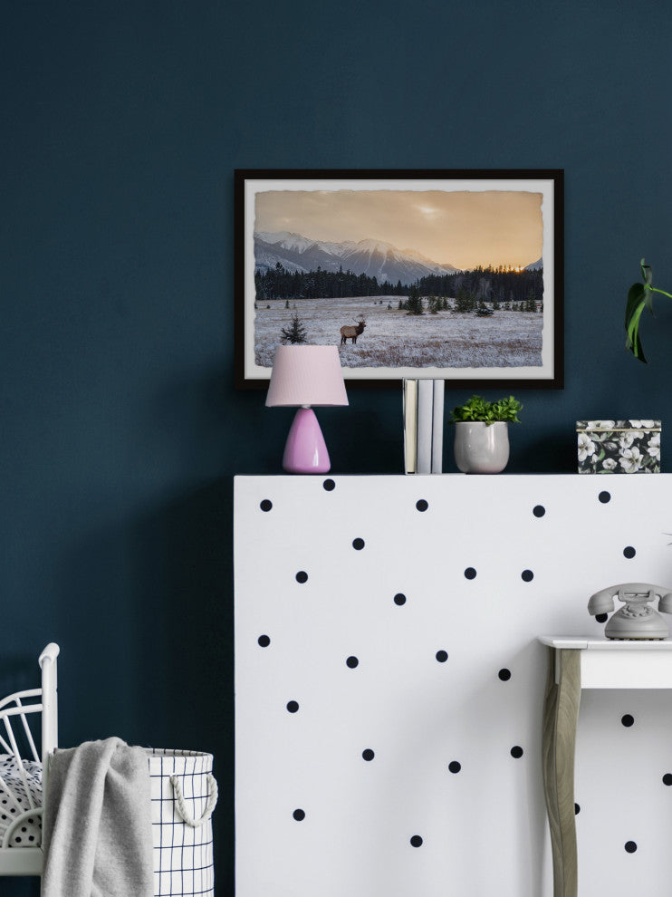 "Snowy Winter" Framed Painting Print, 36x24