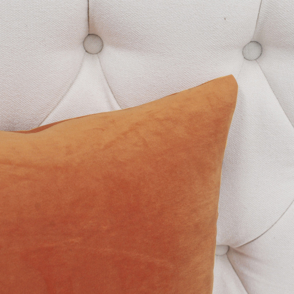 Supersoft Throw Pillow Cover 4 Piece Set, Burnt Orange