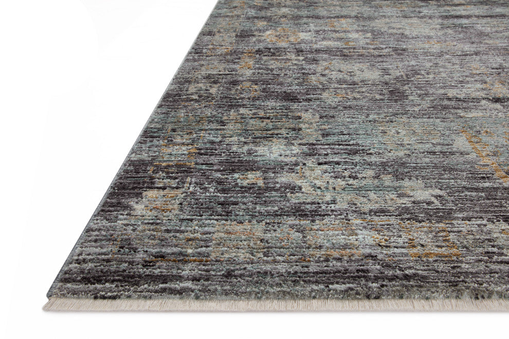 Jean Stoffer x Loloi Katherine Ink / Jade 7'-10" x 7'-10" Round Area Rug