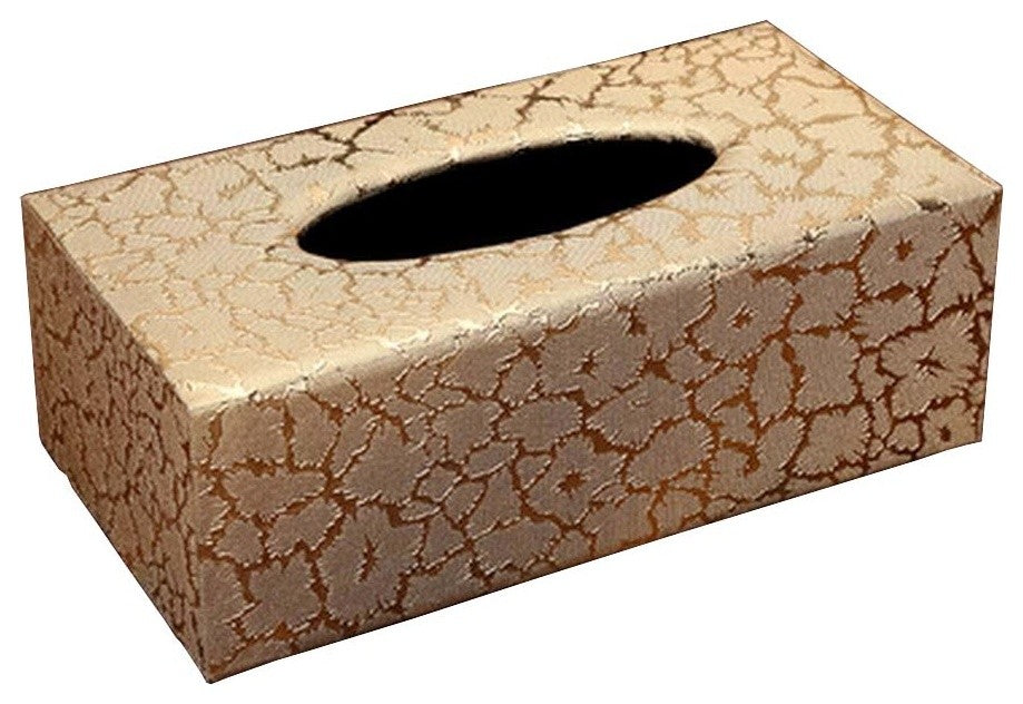 Unique Sliver Floral Leather Napkin Tissue Box Cover