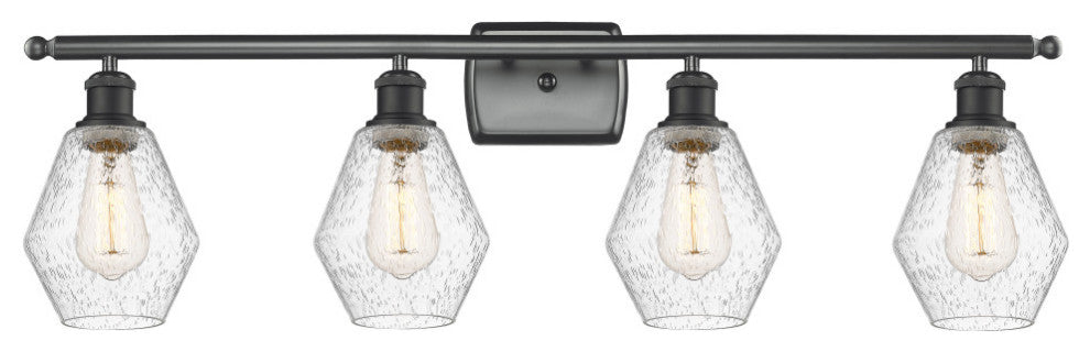 Innovations 516-4W-BK-G654-6-LED 4-Light Bath Vanity Light, Matte Black