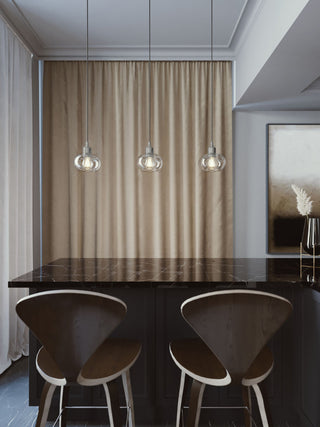 Laney 3 Light Linear Pendant, Medium Base 120V, Satin Nickel