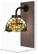 Oxbridge Wall Sconce, Matte Black & Painted Distressed Metal, 7" Earth Star Art