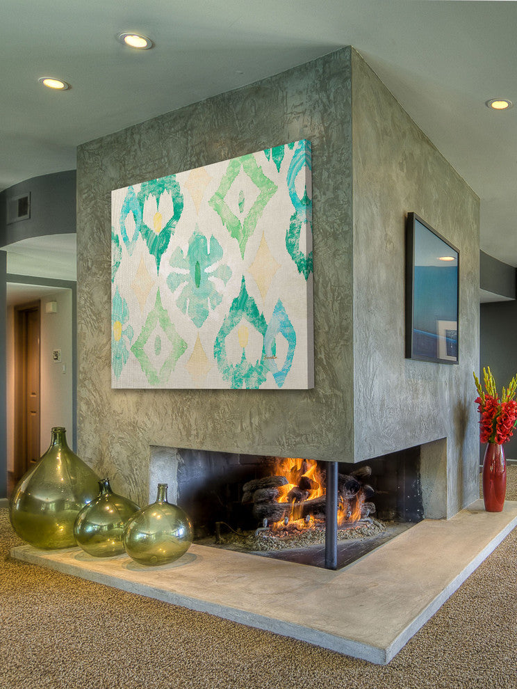 "Emerald Star" Painting Print on Canvas by Evelia