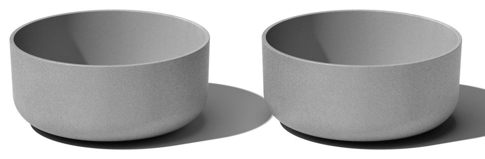 Pure Series Kona Bowl 14" Planter, Gray, 2 Pack
