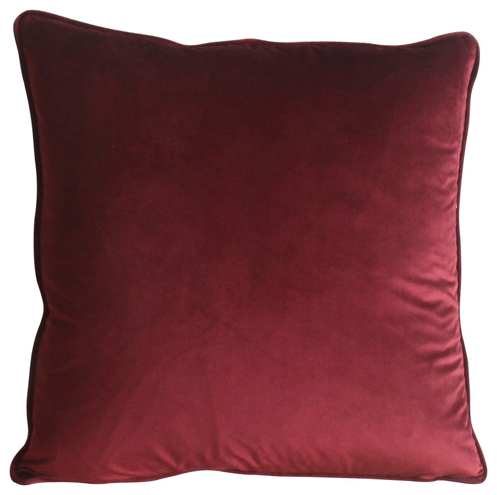 Iris Plush Velvet 20x20 Square Throw Pillow