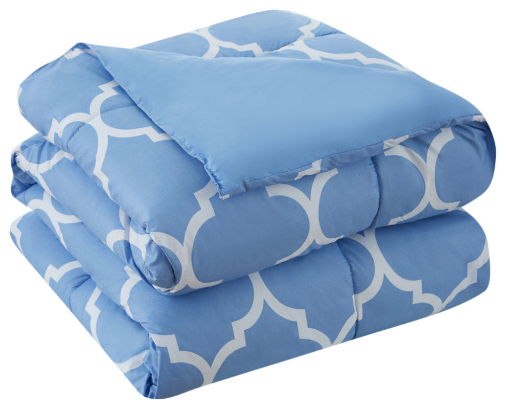 Kathy Ireland 6pc Trellis Comforter Set, Sky Blue, Queen