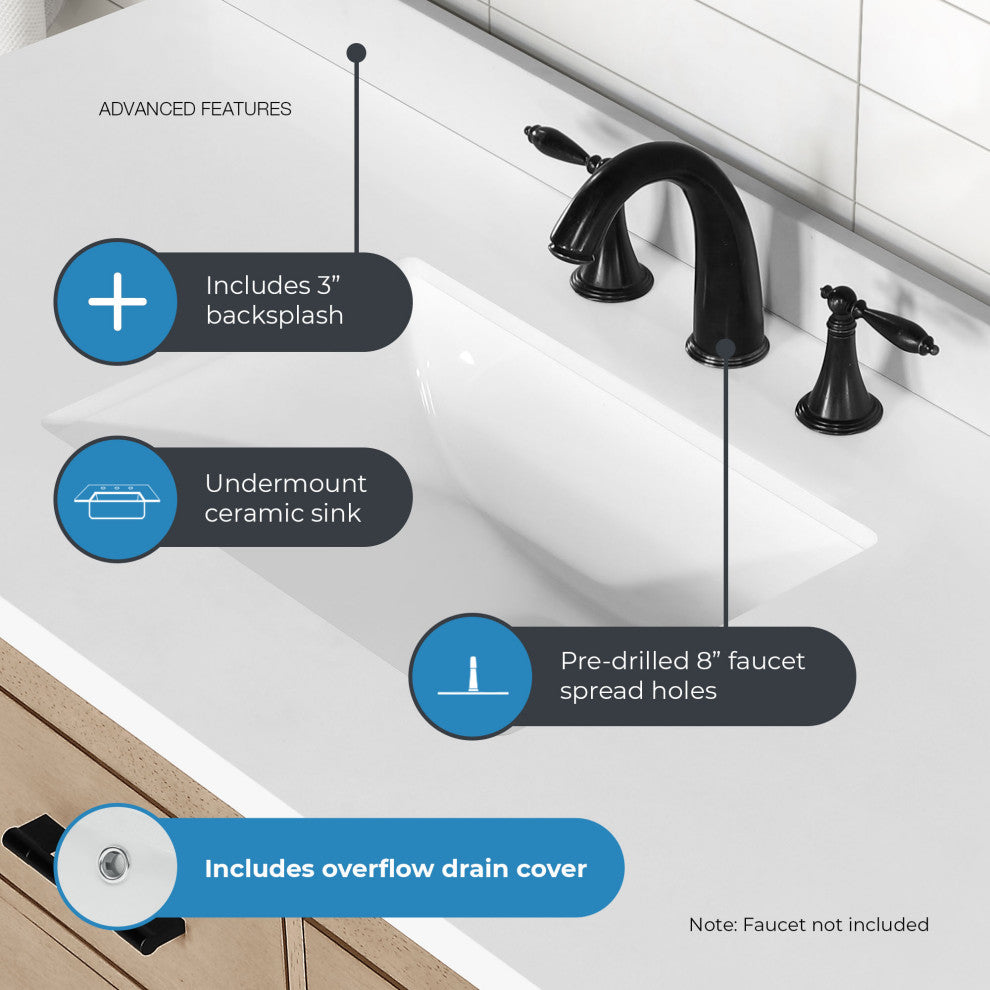 OVE Decors Bailey Vanity, Matte Black, 60"