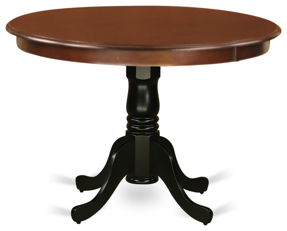 Hartland Table 42" Diameter Round Table, Mahogany and Black