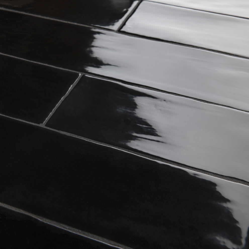 Chester Ceramic Wall Tile, Nero