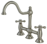 Kingston Brass Bridge Kitchen Faucet, Brushed Nickel