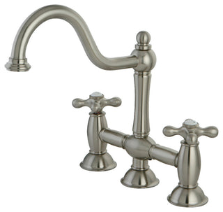 Kingston Brass Bridge Kitchen Faucet, Brushed Nickel