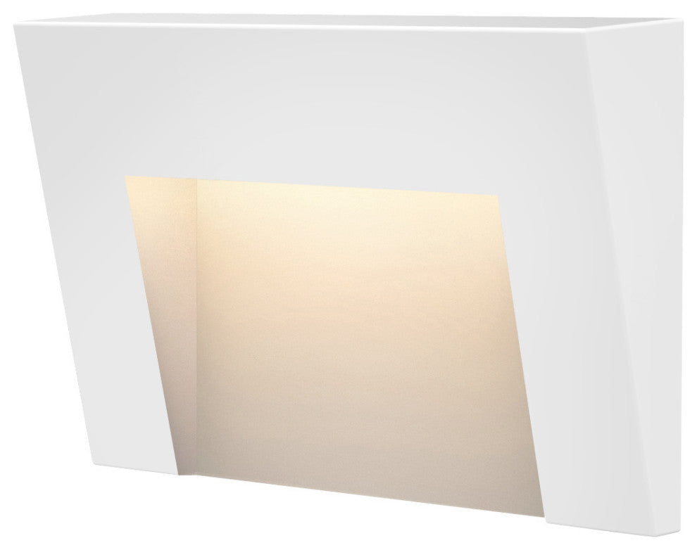 Hinkley Taper Landscape Light, Satin White, Horizontal Deck Sconce