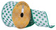 Vickerman Q201623 2.5"X10 Yard Green Dots Pattern Christmas Ribbon