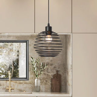 Light Single Globe Pendant, Classic Black