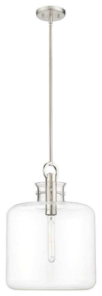 1 Light 14.2 in. Brushed Nickel Pendant