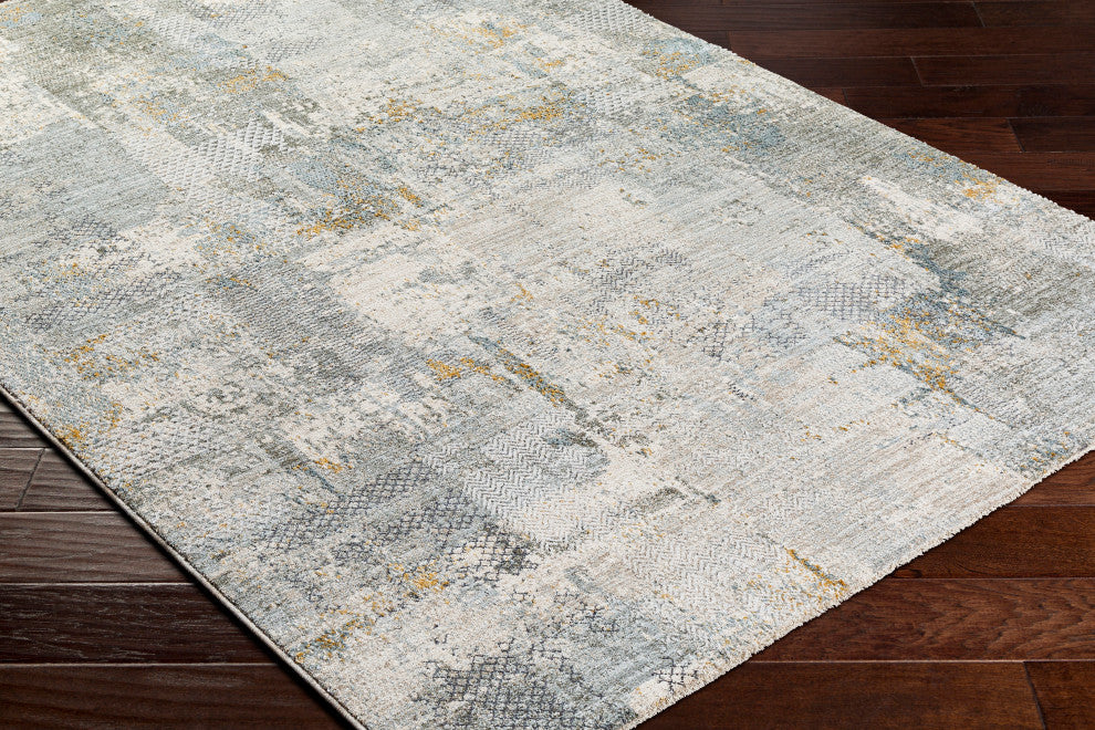Surya Dresden DRE-2305 Machine Woven Area Rug, Dusty Sage, 2'7" x 7'3"
