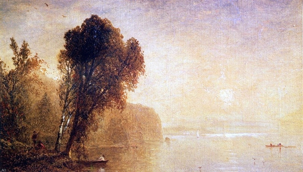 John Frederick Kensett Autumn River Scene Wall Decal