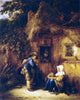 Isaac Van Ostade Traveller at a Cottage Door - 20" x 25" Premium Canvas Print