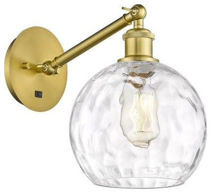 Innovations 317-1W-SG-G1215-8 1-Light Sconce, Satin Gold