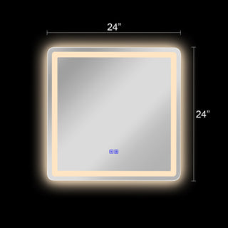 CHLOE Lighting SPECULO Back Lit LED Mirror 4000K, Warm White, 24"