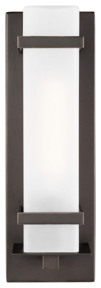 Alban Small 1-Light Outdoor Wall Lantern, Antique Bronze