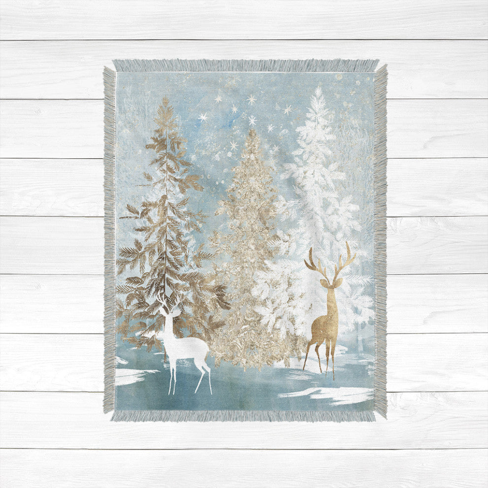 Laural Home Winter Wonderland 50" X 60" Woven Throw Blanket