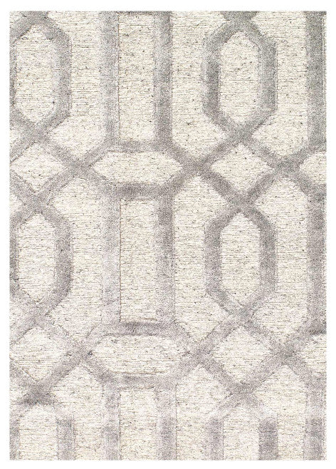 Gray Color Hand Knotted Modern Rug 6'x9'